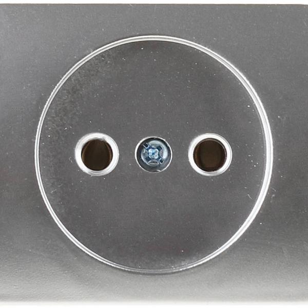 Электрическая розетка СВЕТОЗАР Гамма,б/з одинарная без вставки и рамки цвет  светло-серый  16А/~250В